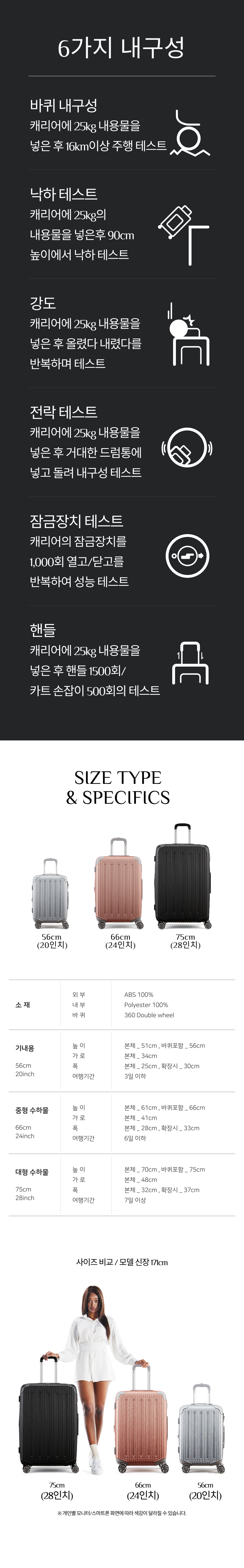 브라이튼 본드 24인치 중형 여행용캐리어 여행가방 상세 이미지 17
